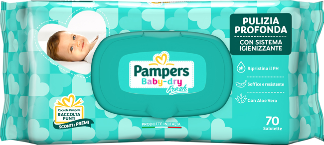 Pampers Baby Fresh Salviette 70 Pezzi