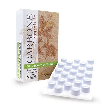 Sella Carbone Vegetale 50 Compresse - Integratore Intestinale