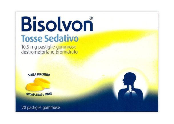 Bisolvon Tosse Sedativo 10,5 mg Destrometorfano 20 Pastiglie Gommose