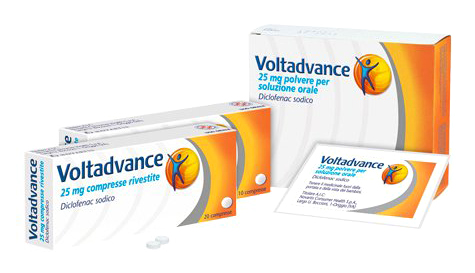 Voltadvance Polvere 25 mg Diclofenac Sodico Dolori Articolari 20 Bustine