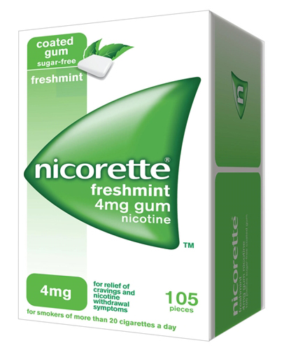 Nicorette Gomme 4 mg Nicotina Menta 105 Gomme Masticabili