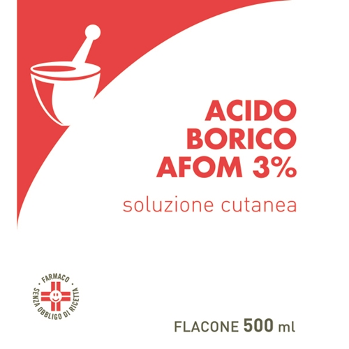 Acido Borico Afom 3% Soluzione Cutanea 500 ml