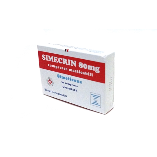Simecrin 80 mg Simeticone Meteorismo 30 Compresse Masticabili