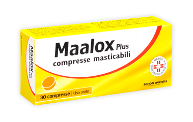 Maalox Plus Antiacido e Gonfiore 30 Compresse Masticabili